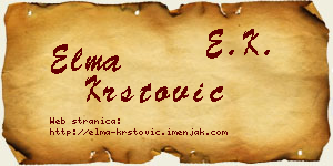Elma Krstović vizit kartica
